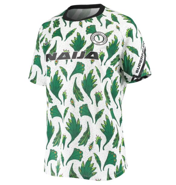 2020 Nigeria Green White Training Shirt